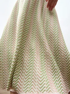 jupe réversible maille chevron