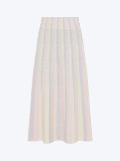 jupe réversible maille chevron
