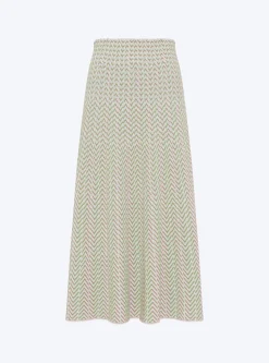 jupe réversible maille chevron
