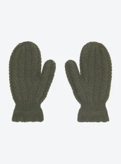 moufles en maille torsadée