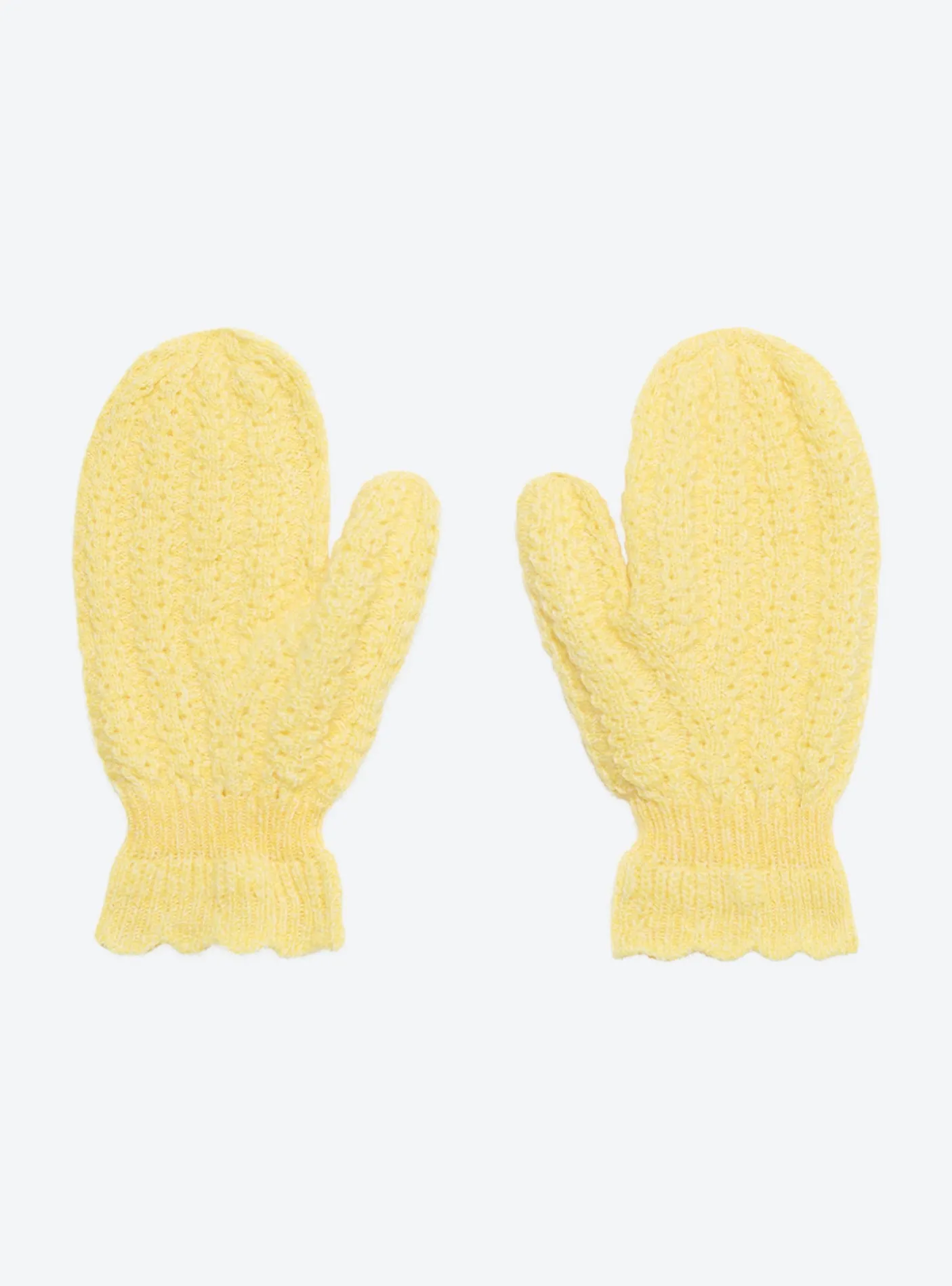 moufles en maille torsadée
