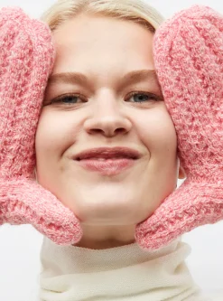 moufles en maille torsadée