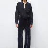 pantalon en maille velours