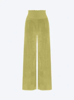 pantalon en maille velours