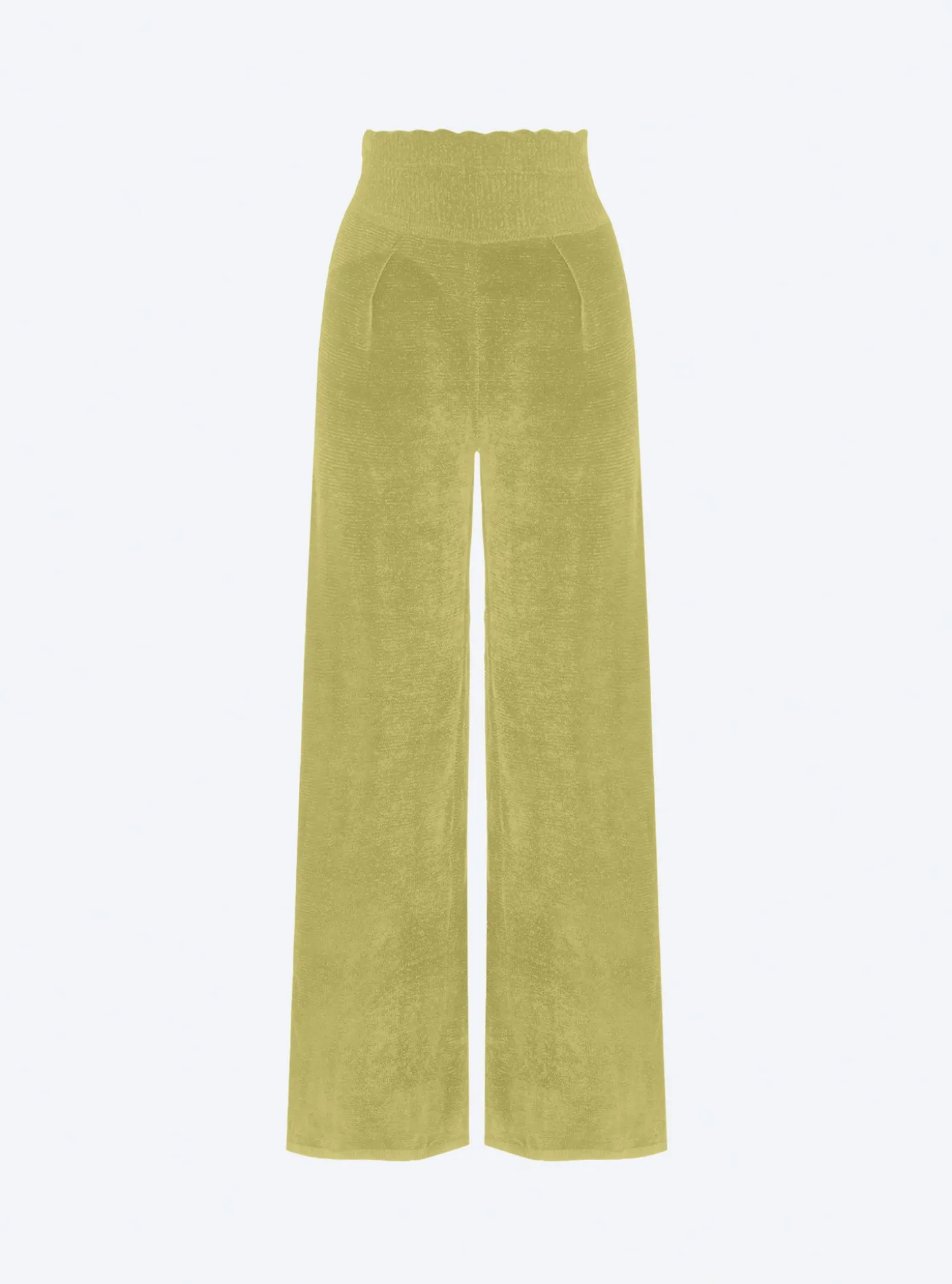 pantalon en maille velours