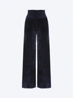 pantalon en maille velours