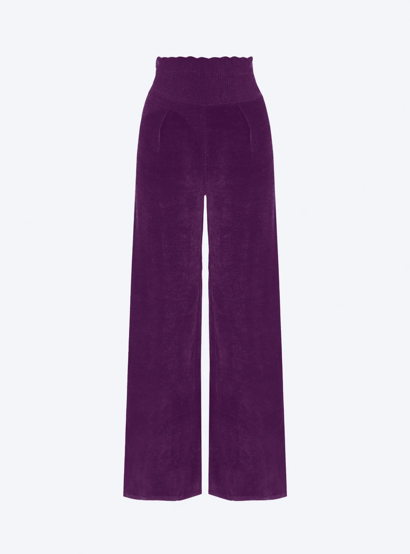 pantalon en maille velours