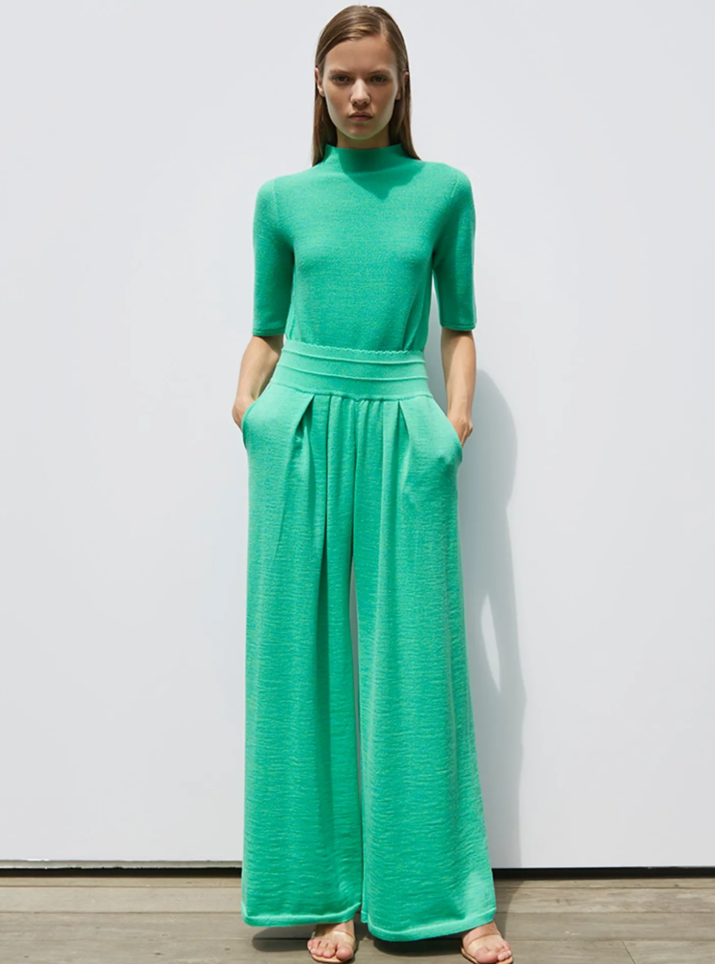 pantalon fluide maille fine jersey