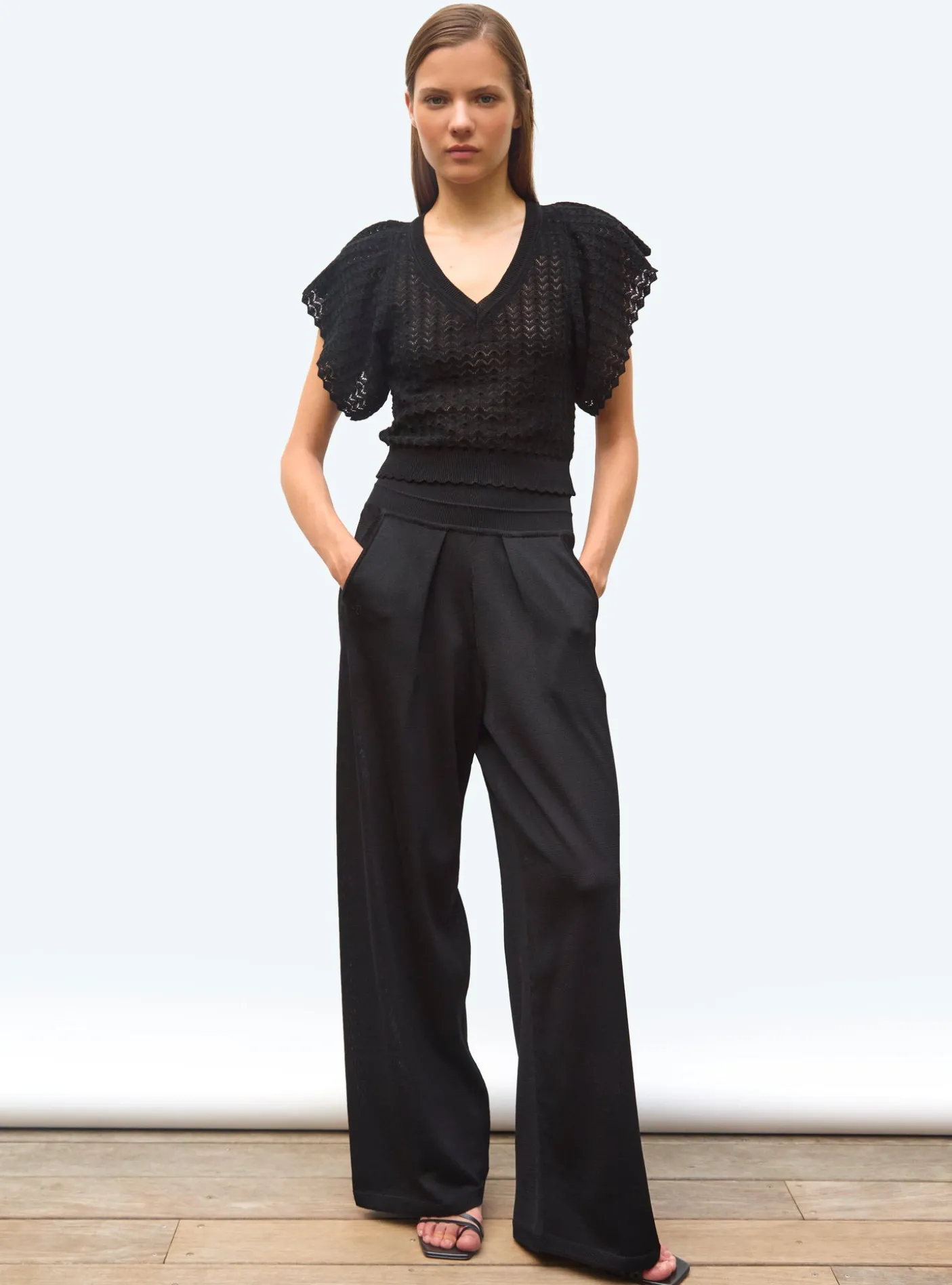 pantalon fluide maille légère