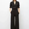 pantalon taille haute maille jersey