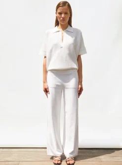pantalon taille haute maille jersey