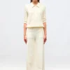 pantalon taille haute maille jersey