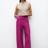 pantalon taille haute maille jersey