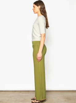 pantalon taille haute maille jersey