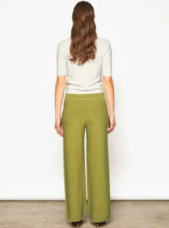 pantalon taille haute maille jersey