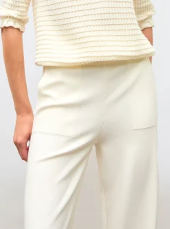 pantalon taille haute maille jersey