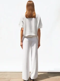 pantalon taille haute maille jersey