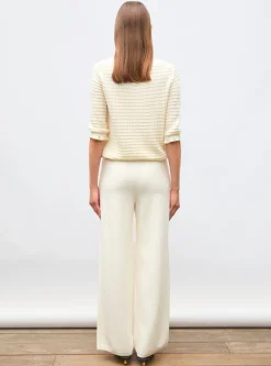 pantalon taille haute maille jersey