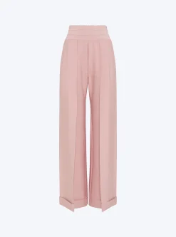 pantalon taille haute maille couture