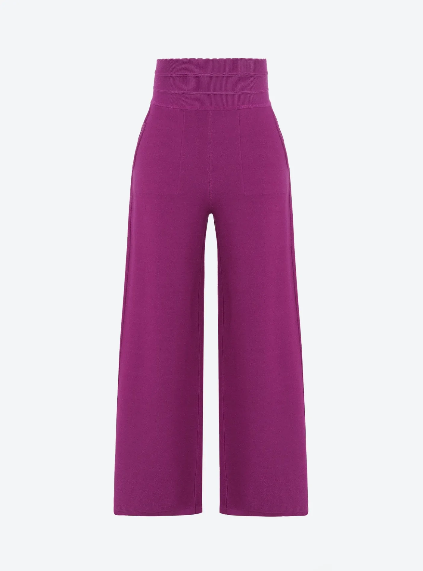 pantalon taille haute maille jersey