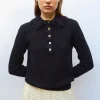 polo couture en maille damier