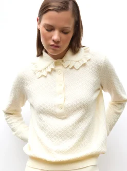 polo couture en maille damier