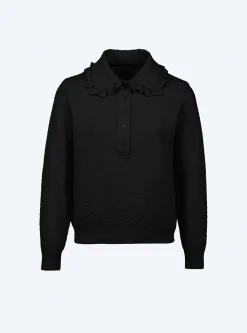polo couture en maille damier