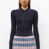 polo fin en maille point mousse