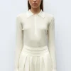 polo fin en maille point mousse