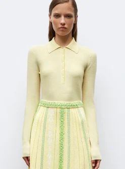 polo fin en maille point mousse