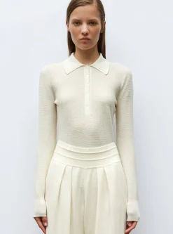 polo fin en maille point mousse