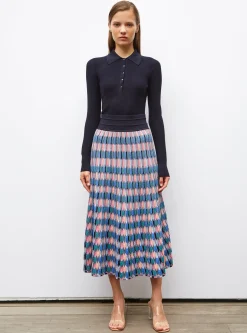 polo fin en maille point mousse