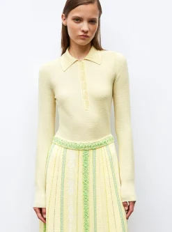 polo fin en maille point mousse