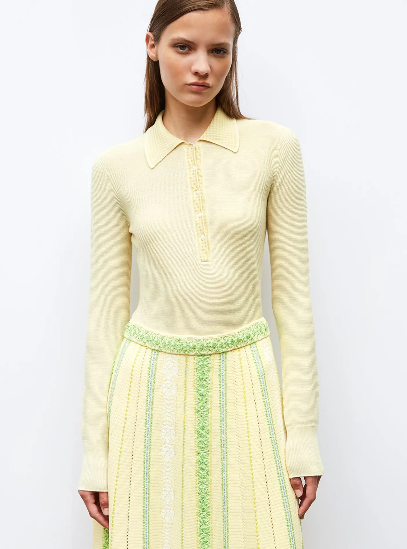 polo fin en maille point mousse