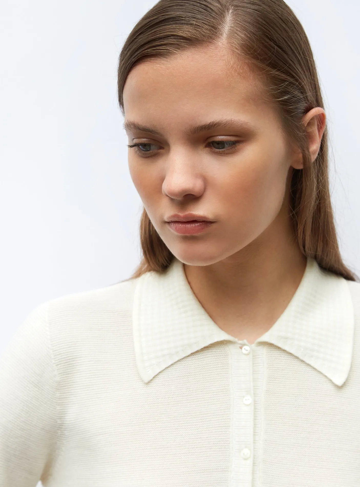 polo fin en maille point mousse