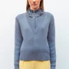 pull col v maille pleine