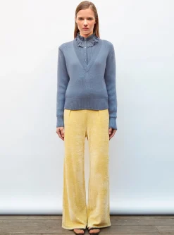 pull col v maille pleine