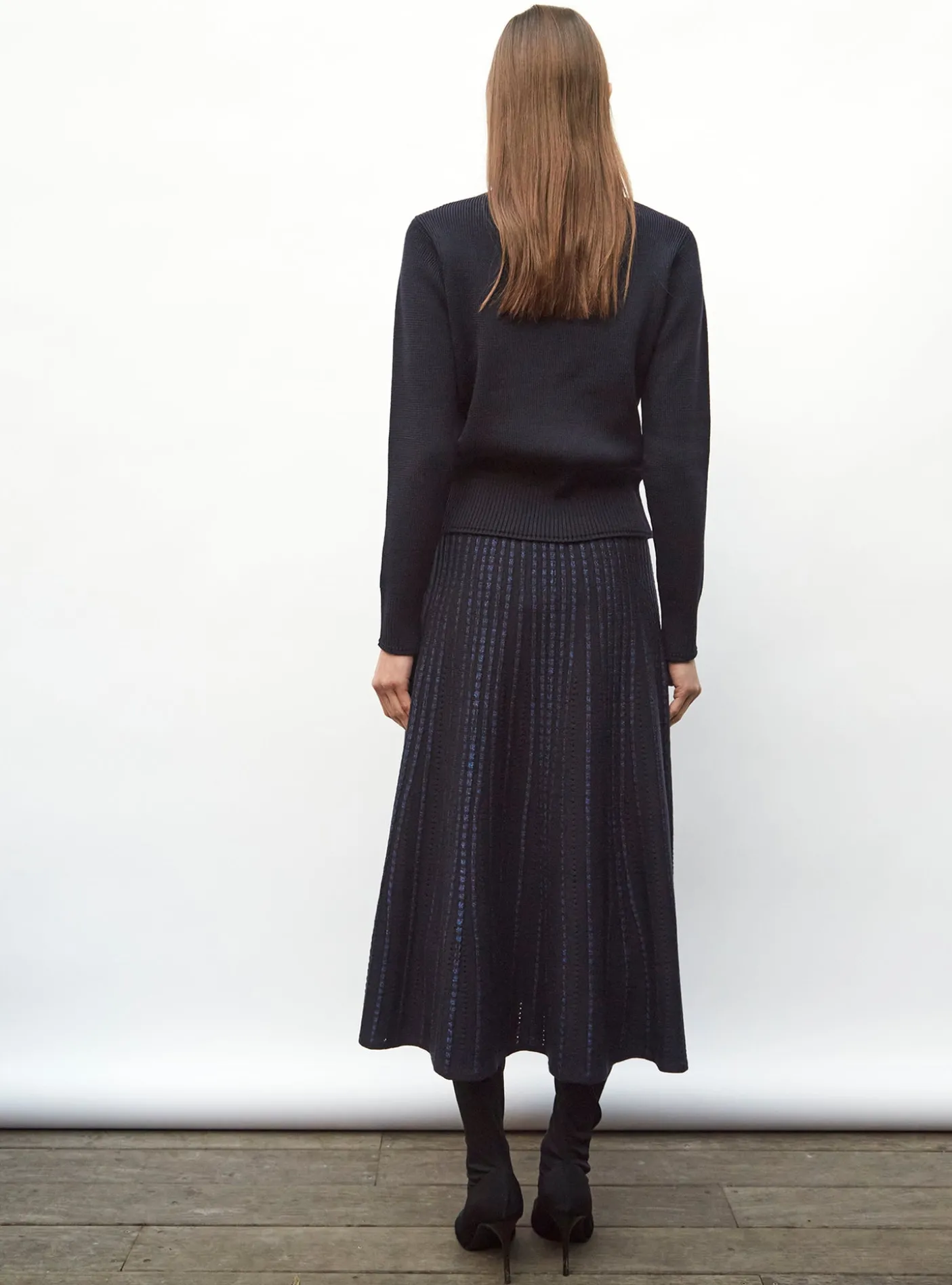 pull col v maille pleine