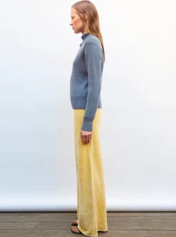 pull col v maille pleine