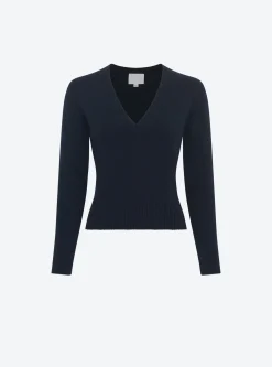pull col v maille pleine
