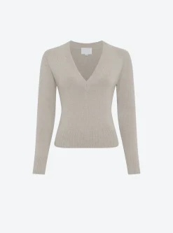 pull col v maille pleine