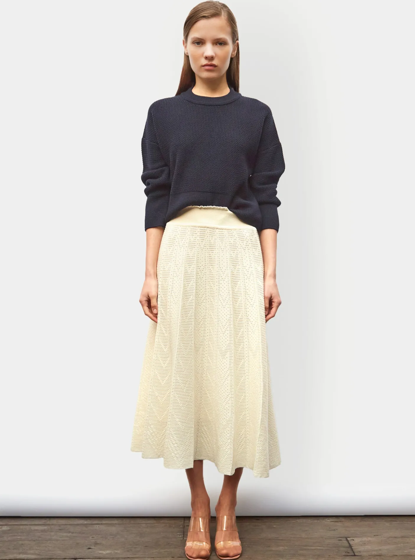 pull court en maille ondulée