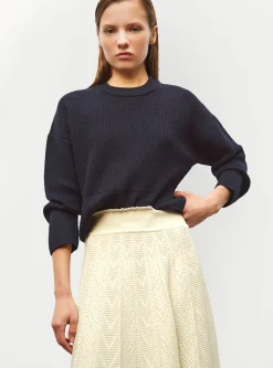 pull court en maille ondulée