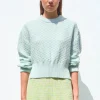 pull court maille damier