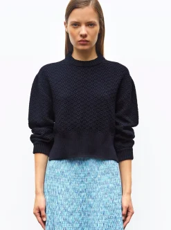 pull court maille damier