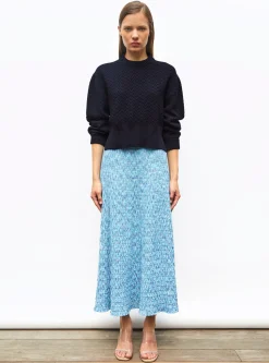 pull court maille damier