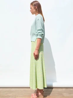 pull court maille damier