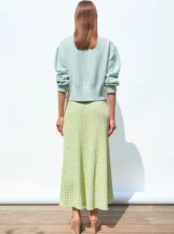 pull court maille damier