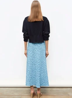 pull court maille damier