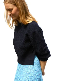 pull court maille damier